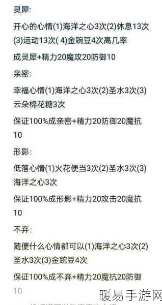 洛克王国深度揭秘，亲密度灵犀配方全攻略，打造最强宠物伙伴！